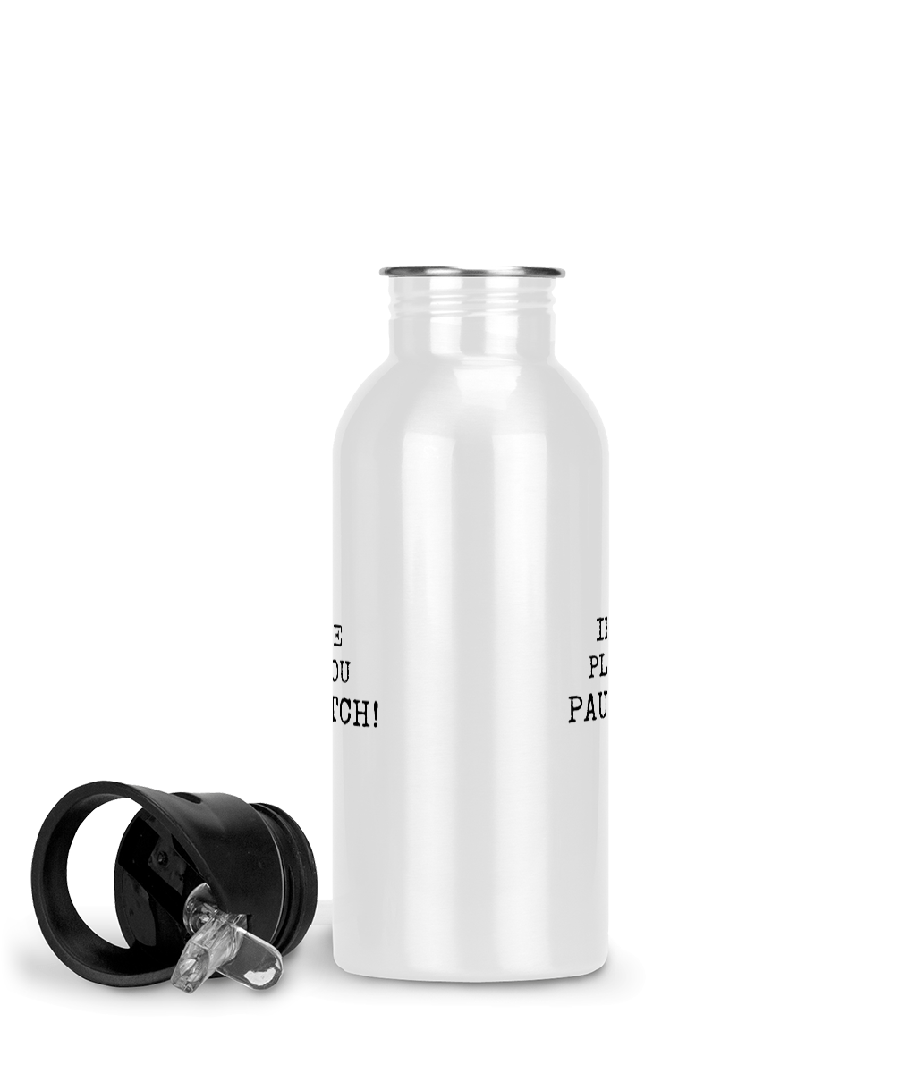 No Pain No Gain Weight Lifter Stainless Steel Water Bottle, Sports Lid,  Body Builder, Yoga, Workout Gifts for Men and Women, Stainless 