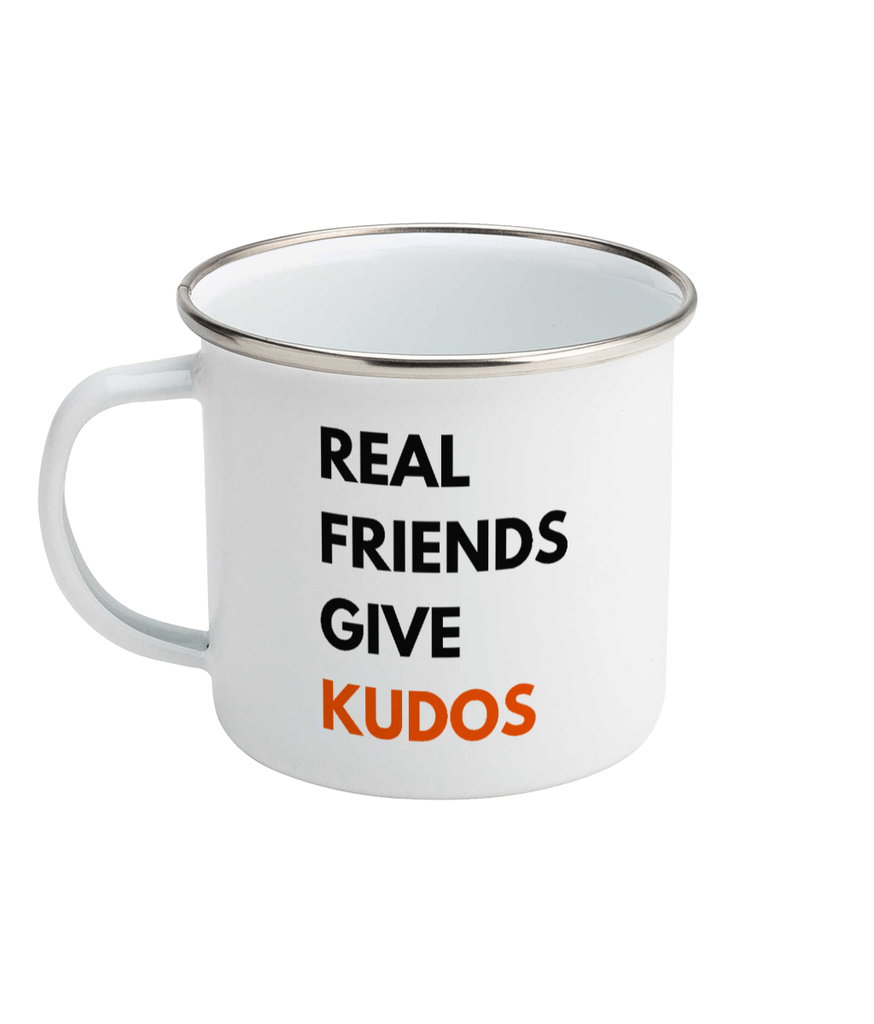 Enamel Mug 10oz - Real Friends Give Kudos