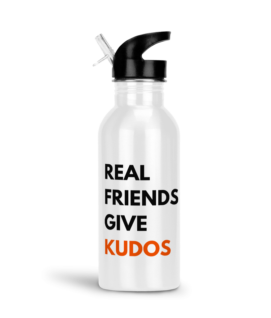 Gym Fitness Water Bottle 600ml - Real Friends Give Kudos