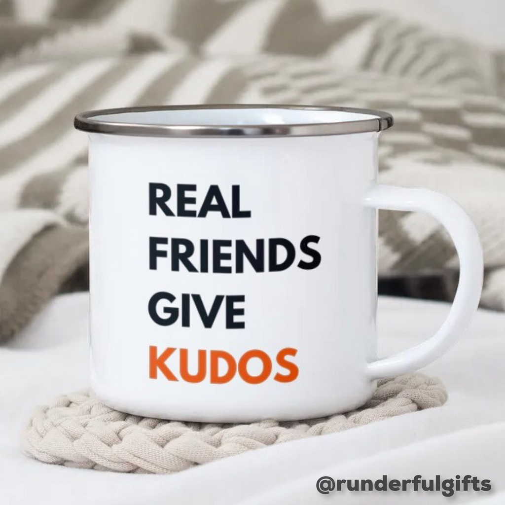 Enamel Mug 10oz - Real Friends Give Kudos