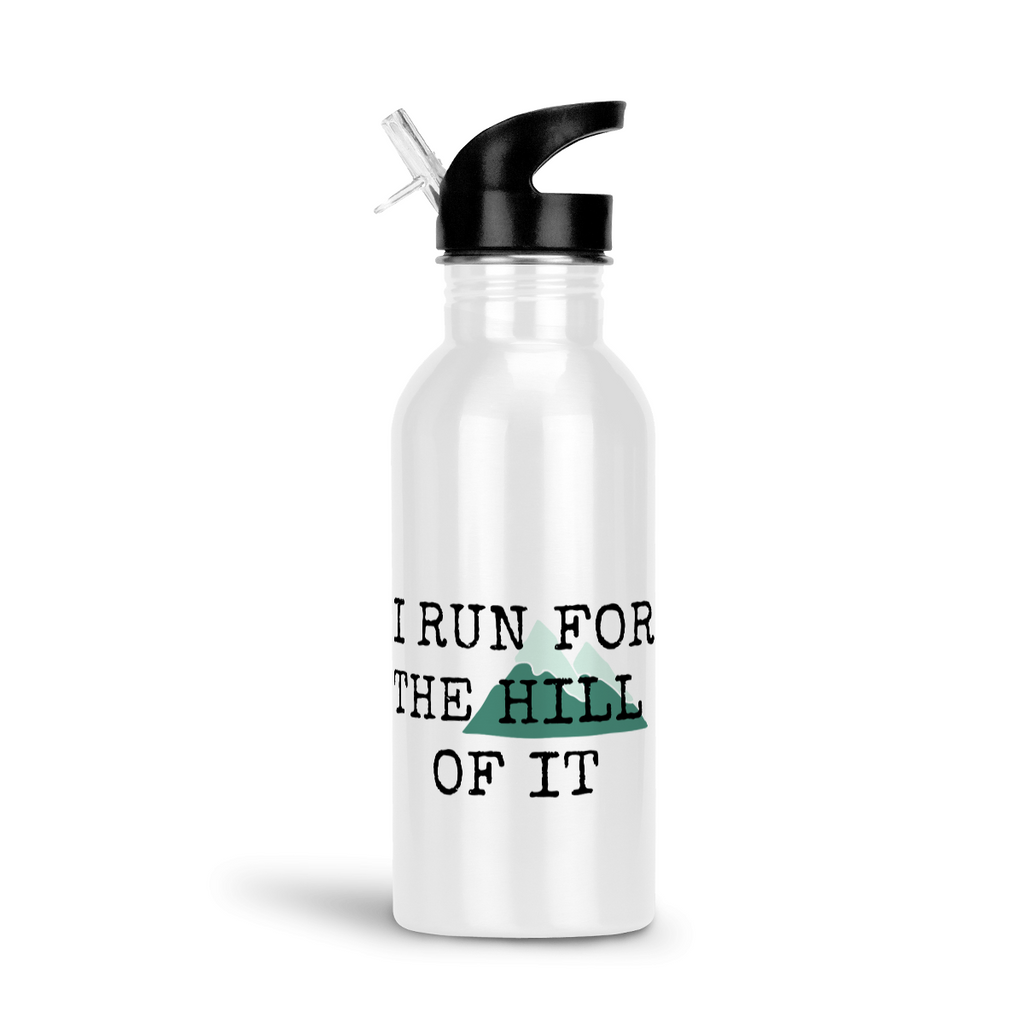 Gym Fitness Water Bottle 600ml - I Run For The Hill Of It