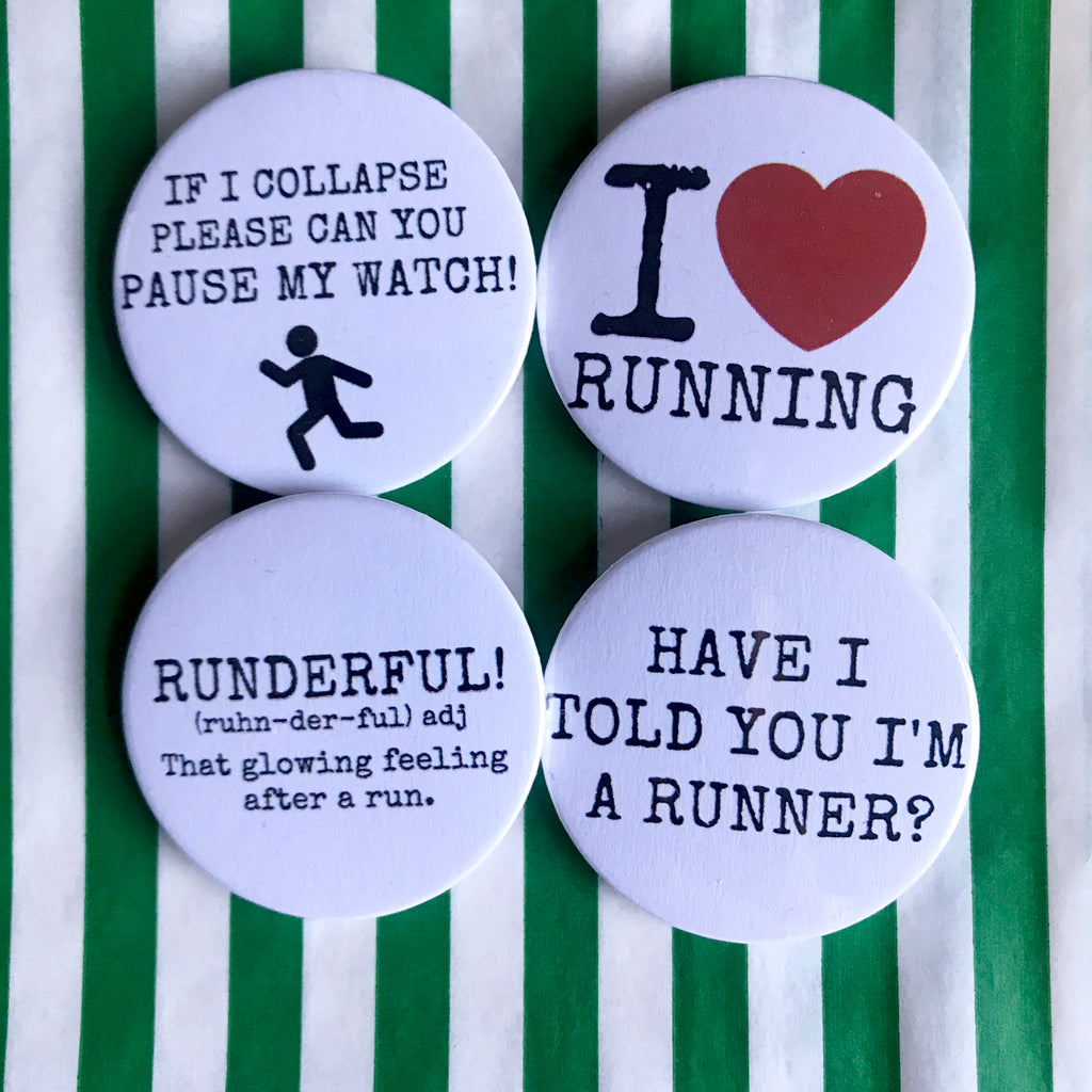 Badges For Runners | Best Seller Gift Set 4x Badges